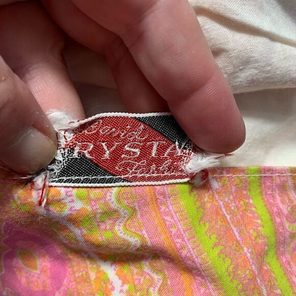 Vintage 1960s David Crystal Paisley Sheath Sz L - Picture 6 of 8